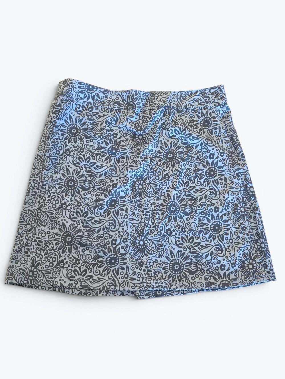 RipSkirt Hawaii Size L Length 3 Wrap Skirt Tuscan Blues Floral Quick Dry Coverup